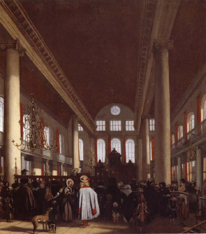 REMBRANDT Harmenszoon van Rijn Interior of the Portuguese Synagogue in Amsterdam oil painting image